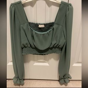 Altered state long sleeve crop top